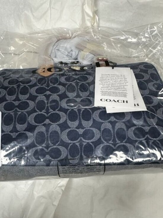 💙Coach Rowan Large Satchel Bag In Signature Denim Canvas CY699 NWT original Pac - Picture 3 of 9